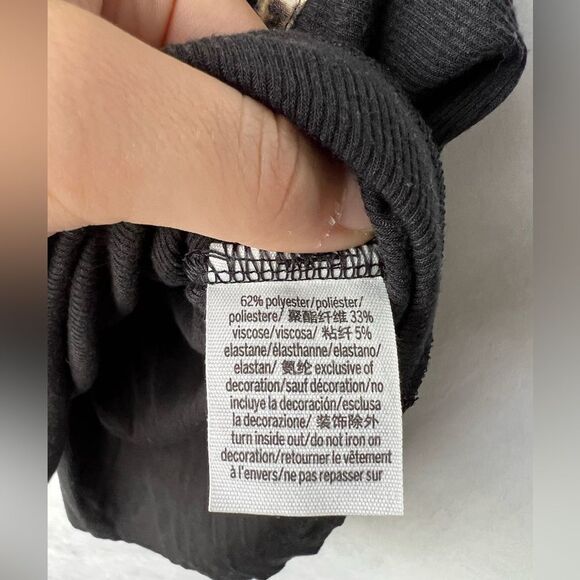 Victoria’s Secret PINK Black Ribbed Tank Top with Cheetah Detail size XS - Picture 6 of 6